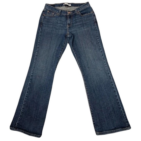 Levis 529 Jeans Womens 12M Blue Curvy Bootcut Stretch Medium Wash Denim Pants - Picture 1 of 8